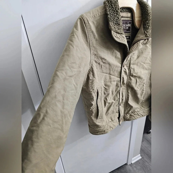 Vintage Abercrombie & Fitch Adirondack Jacket Men XL Fur Lined‎ Beige Heavy Coat - Picture 3 of 11